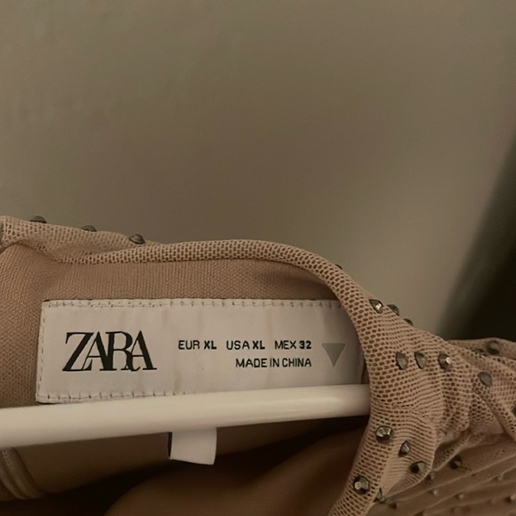 Zara Sparkly Stud Ruched Dress - Picture 6 of 11